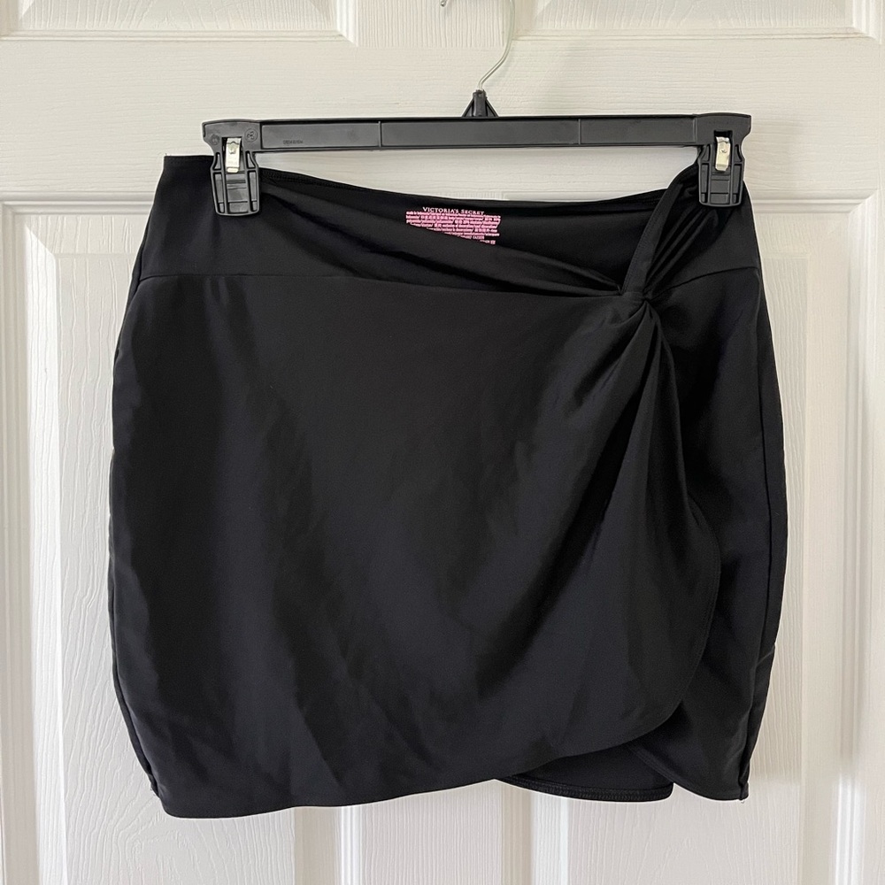 Victoria's Secret Black Mini Tie Skirt